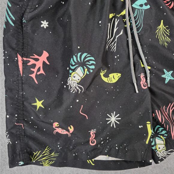 Boardies Shorts Mens Size Large Swim Trunks Black Neon Colors - Picture 4 of 13